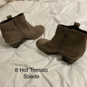 Suede Size 8 Booties